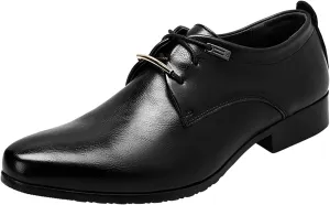 White Loafers Men Dress Shoes Fashion Style Men's Breathable Comfortable Business Lace Up Work Leisure Solid Color Leather Shoes Men's Business Casual Shoes Black