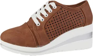 Women Roman Large Size Hollow Out Wedges Height Increasing Casual Shoes Men Casual Shoes Boots (Brown, 9)