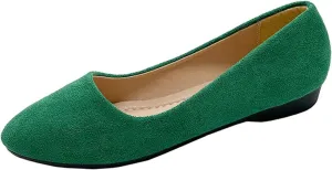 Women's Casual Slip On Comfortable Suede Shoes Low Heel Everyday Walking Footwear for Spring Summer Outfits