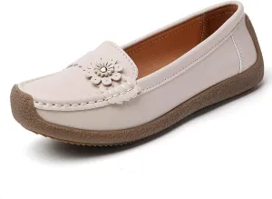 Women's Casual Slip-On Loafers Comfortable Arch Support Flat Sole Everyday Walking Shoes for Women Lightweight Breathable
