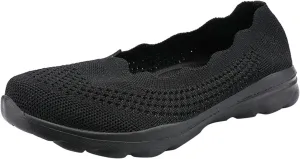 Women's Casual Slip On Shoes Comfortable Flat Walking Sneakers for Everyday Wear with Soft Sole and Breathable