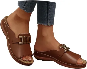 Women's Open Toe Slip On Slippers Lightweight Comfortable For Spring Summer Casual Wear Relaxed Outfits Versatile