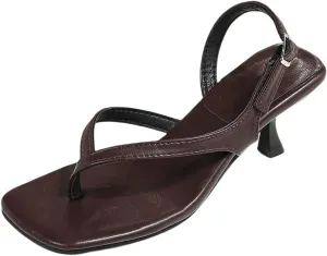Women's Sandals Casual Wear Comfortable Thong Buckle Sandals Heel Height Perfect Summer Outfits Beaded Heels