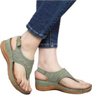 ZBYY Women's Summer Sandals Casual Comfort Flip Flops Wedge Shoes Ankle Strap Flat Dress Outdoor Platform Beach Sandals
